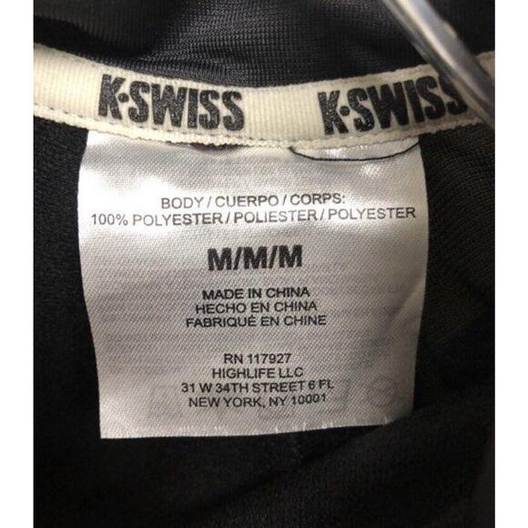 Vintage K Swiss Men’s Medium kswiss Stripes Full Zip Warm-Up Track Jacket - Picture 3 of 6